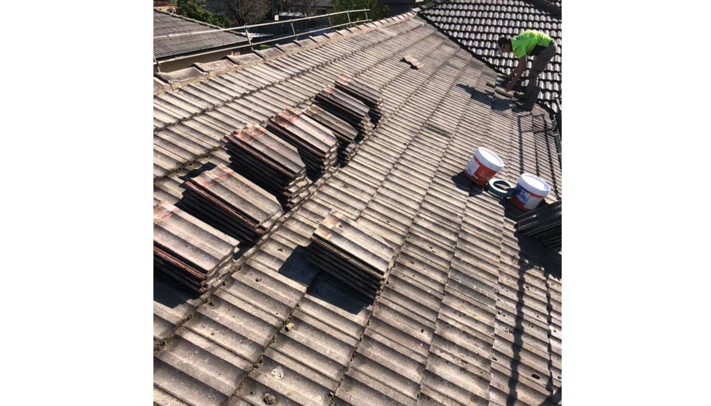 Before a Tiled Roof Restoration